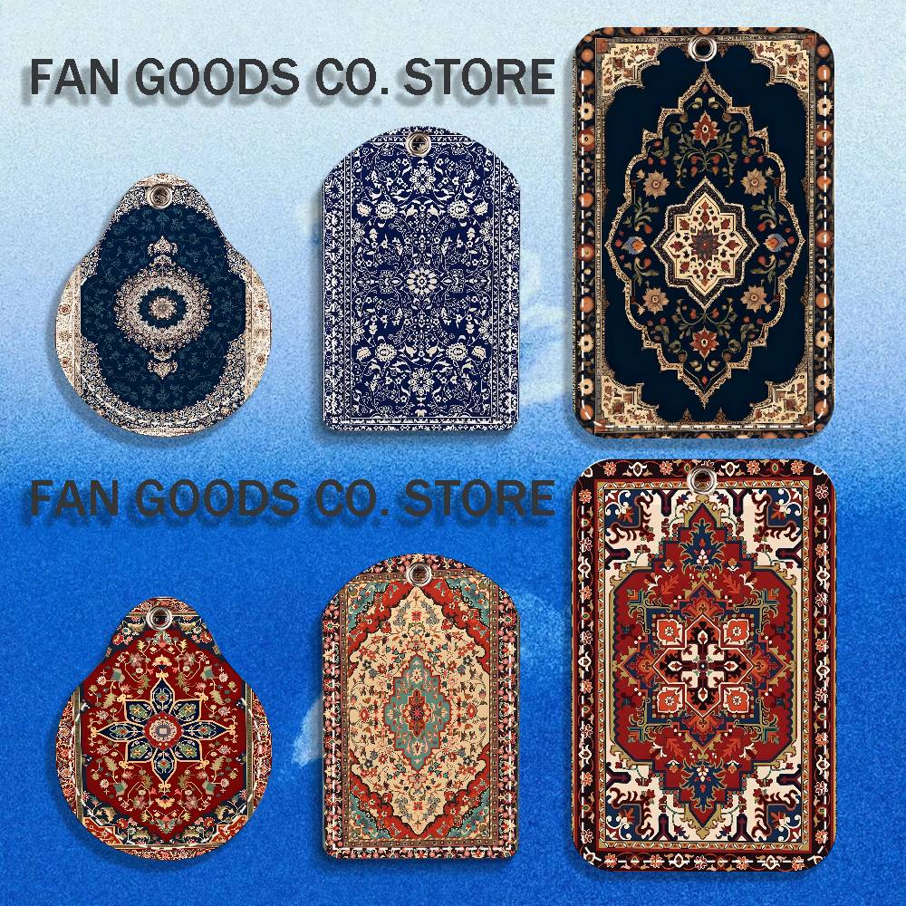 Airtag Holder Case - Porte-cartes en cuir PU motif tapis