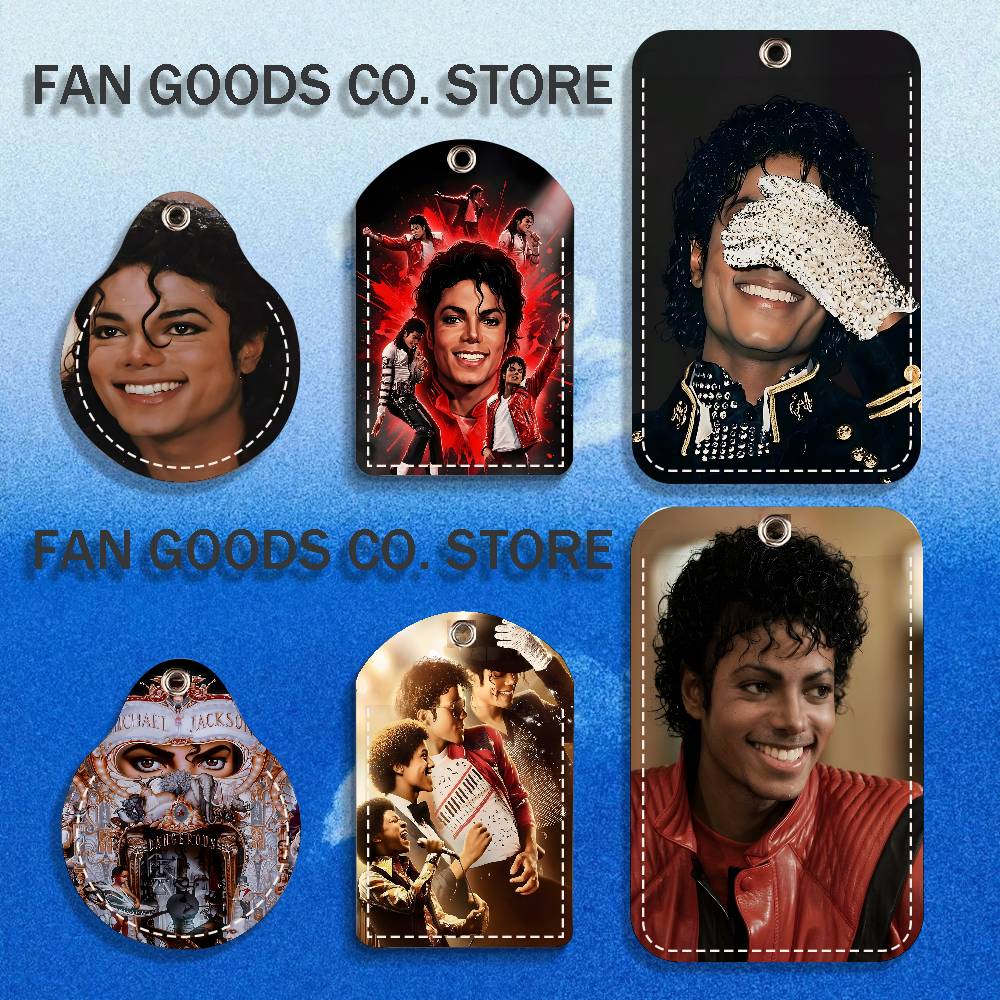 Airtag Holder Case - Porte-cartes en cuir PU Michael J-Jackson