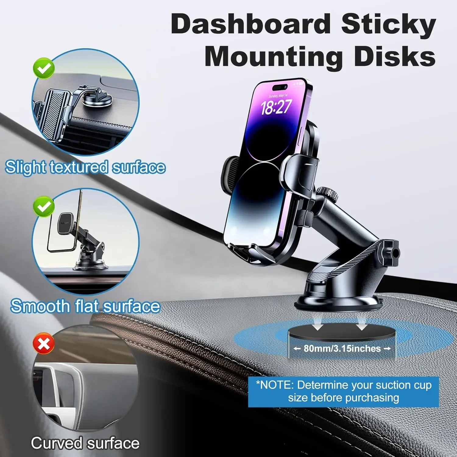 Kit universel de supports adhé - Car Mount Phone avis et prix